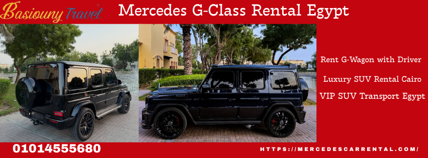 Mercedes G-Class rental with driver for luxury trips in Egypt